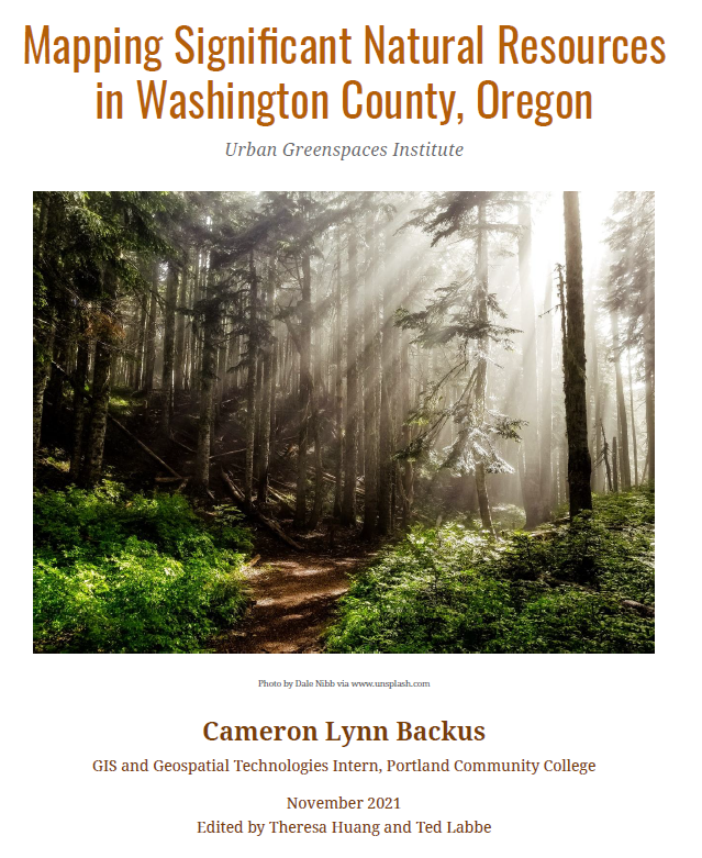 Mapping Significant Natural Resources in Washington County, Oregon