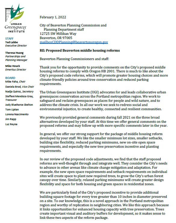 Proposed Beaverton middle housing reforms